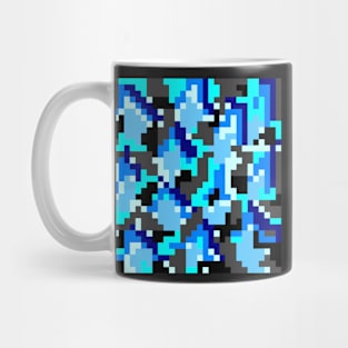 Pixel pattern blue Mug